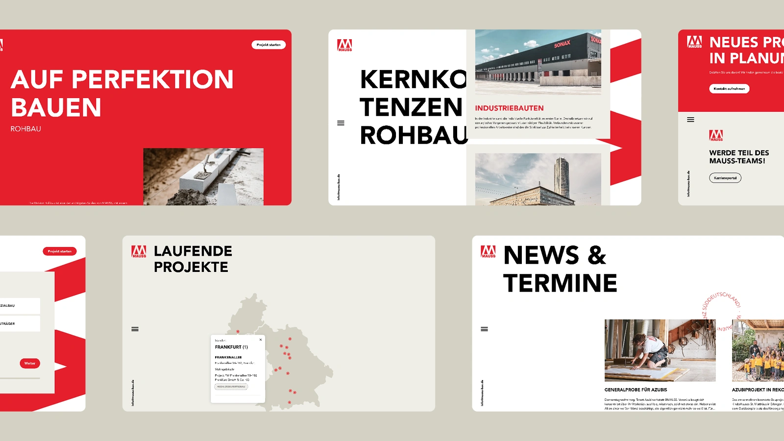 Einblicke in eine Präsentation von Mauss Bau mit Corporate Design