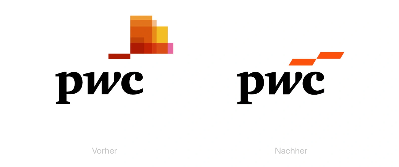 Logo Entwicklung von PwC